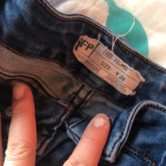 Free people high waisted pants stretch jegging jeans denim 26 small s - Picture 4 of 4